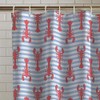 Catherine Lansfield Lobster 180x180cm Shower Curtain Panel Red
