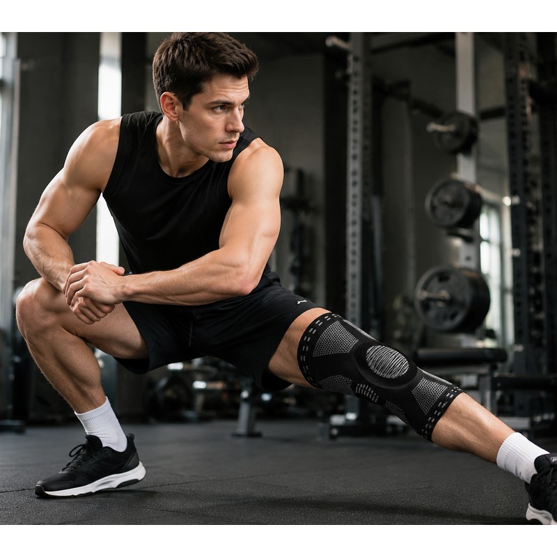 Pack of 2 Compression Knee Support Sleeve for Sports &