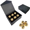 [Gift Box Included] 6 Golf Balls Gold Gold Plated Funny