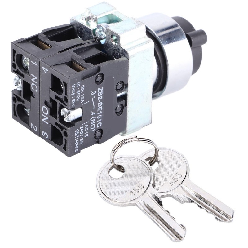 Jeanoko Key Switch ZB2-BE101 Oxidation-Resistant Key Switch + Key Conversion