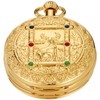 Tiong Gold Double Deer Design Mechanical Pocket Watch for Men,