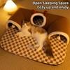 Cat Tunnel Bed Indoor,Cat Peekaboo Cave Bed for Multiple Cats,Kitty