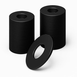 YFLeomry Pack of 80 Flat Washers M6 x 20 mm Black Stainless Steel for Repairs in the House Screws Nuts and Threaded Rod