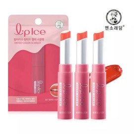 Mensoredam 멘소래담 립아이스 틴티드 컬러 스칼렛 2g x3개 Mensolarette Lip Ice Tinted Color Scarlet 2g x3