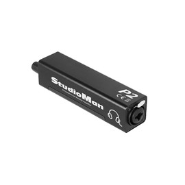 StudioMan P2 Personal Portable in-Ear Monitor Amplifier, 3.5mm Output XLR and TRS Inputs, Stereo/Mono Switch, Volume Adjustment, Black