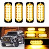 DREAMIZER Car Flashing Light Warning Light, 4PCS 12 LEDs Emergency