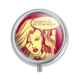 Naughty Boy Go to My Room Comic Funny Humor Pill Case Trinket Gift Box