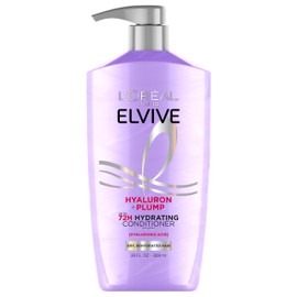 L'Oreal Paris Elvive Hyaluron Plump Hydrating Conditioner for Dehydrated, Dry Hair Infused with Hyaluronic Acid Care Complex, Paraben-Free, 26.5 Fl Oz