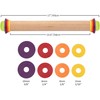 Mepple Adjustable Wooden Rolling Pin with 4 Removable Thickness Rings，Great