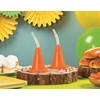 Fun Express Orange Construction Cone Plastic Cups with Straws -