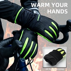 ROCKBROS Winter Gloves for Men Women Winter Cycling Gloves Windproof Thermal Gloves with Touch Screen Finger for Cycling, Driving, Running, hiking