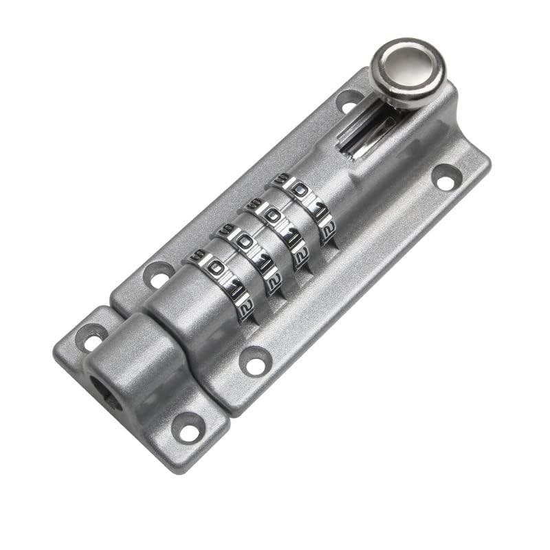 WANGCL Combination Locking Bolt 4 Digit Sliding Lockable Heavy Duty