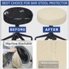 BUYUE Bar Stool Covers, Luxury Fabric Dia.16-18" Round Crease-Resistant Stretchy
