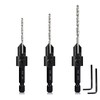 3 Pack Countersink Drill Bit Set #10#12#16, 3in1 Woodworking Counterbore