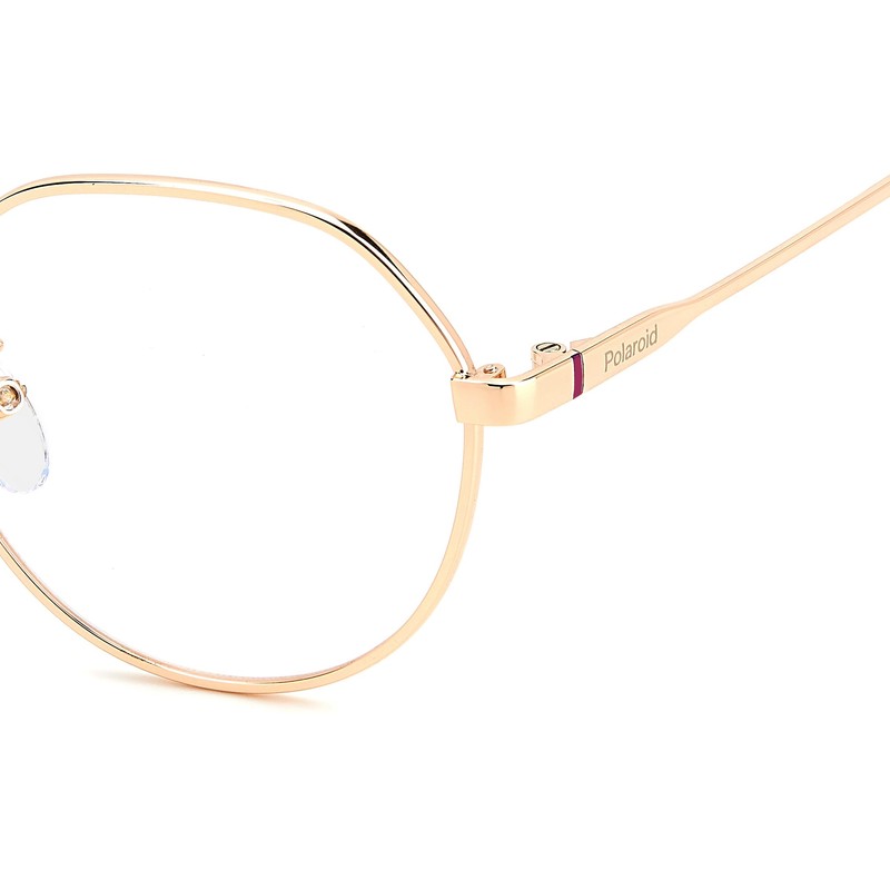POLAROID Model PLD D490/G Ladies Oval Metal Eyeglass Frame (Includes