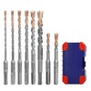 WORKPRO 8-Piece SDS Plus Rotary Hammer Drill Bit Set, Metric