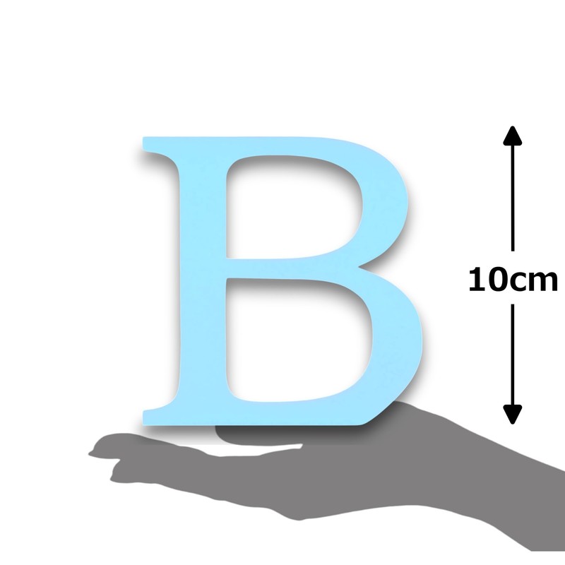 10cm Alphabet Letter Blue Clarity Canvas Initial Object (B)