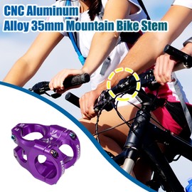 X AUTOHAUX Mountain Bike Stem Handlebar Replacement Aluminium Alloy 35 mm Purple