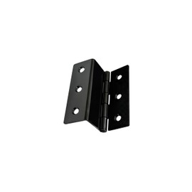 QCAA Heavy Duty 3 Fold Retro Chest Hinge, Half Surface for Chest, Cabinet, Furniture, 3" x 1.8mm, Matte Black, Made in Taiwan, 2 Pack