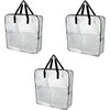 Pack of 3 - Extra Large Clear Storage Bags for