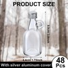 Suclain 48 Pcs 1.7oz Glass Syrup Bottles with Aluminum Lids