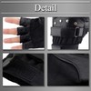 BUZZxSELECTION GB006 Men's Leather Gloves Fingerless Mesh Studded Motorcycle Survival