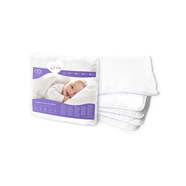 Baby Comfort Soft Bedding Set 4.5 tog Duvet Quilt 120x90 cm with Pillow for Nursery Baby Cot