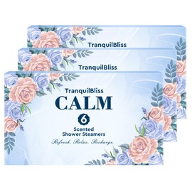 TranquilBliss Shower Steamers with Natural Fragrance, 18 Pack Shower Bath Bombs, Mother's Day Presents, Luxury Self Care & Relaxation, Birthday Presents for Women and Men