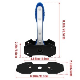 IRmm Brake Caliper Compression Tool, Brake Caliper Tool with 360 Degree Swing Ratchets, Caliper Piston Compressor Tool with 2PCS Steel Plates, Brake Caliper Press Tool with Brake Caliper Hooks, Blue