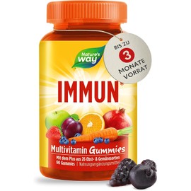 Immune Complex Multivitamin Gummies I with Vitamin C and Zinc High Dose Strengthen Immune System I Cherry and Grape Flavour I 3 Months Supply I Vitamin Gummies - with Vitamin A C D E and Zinc I Pack of 90