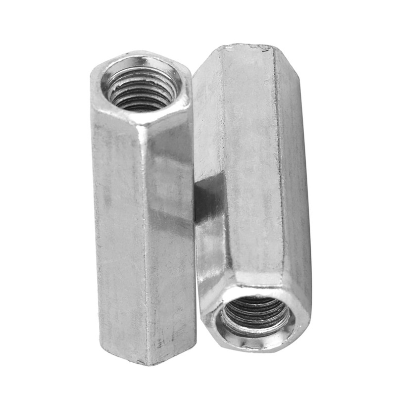 10Pcs M8 Long Rod Nut Hex Coupling Nut Hexagonal Sleeve