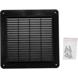 Vent Systems 10" x 10" Inch Black Air Return Vent Cover - Air Vent Grille - Register Grill Cover - Screen Mesh - Wall Vent Cover/Louvered Vent for HVAC Vent, Home, Bathroom, Kitchen - Air Vent Covers