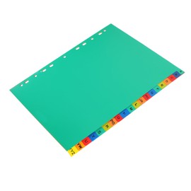 KICHOUSE 21-Piece A4 Binder Dividers Set Colorful Plastic Page Dividers Detachable Tabs for Office and Study Organization