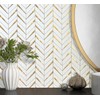 DICOFUN 10-Sheet Herringbone Tile Peel and Stick Backsplash, Polished White
