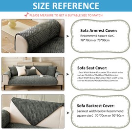 GKXLH New Sofa Cover Washable - Soft Milk Flannel Sofa Covers 1 2 3 Seater, Non-Slip Sofa Slipcovers, Couch Covers for Sectional Sofa, Corner Couch Cover L Shape Furniture Protector (Dark Grey, 70x90)