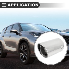 Motoforti Universal Exhaust Muffler, Stainless Steel, Silver Tone, 1 Pcs