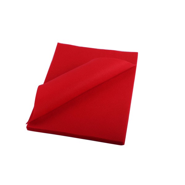 YYCRAFT Craft Soft Felt Sheets 9 Inch X 12 Inch - 24 Pcs Pack, Red