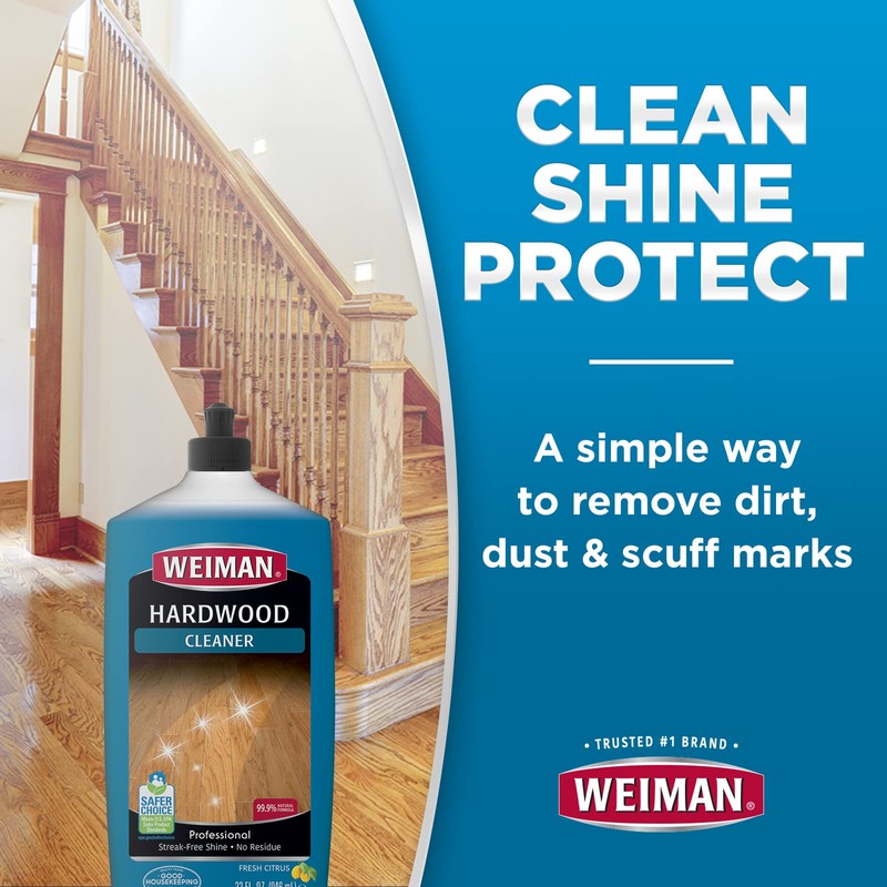 Weiman Hardwood Floor Cleaner for Finished Hardwood, Engineered Flooring, Vinyl