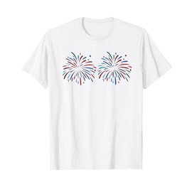 Just Here For The Fireworks Funny Shirt For Couple Men Women T-Shirt