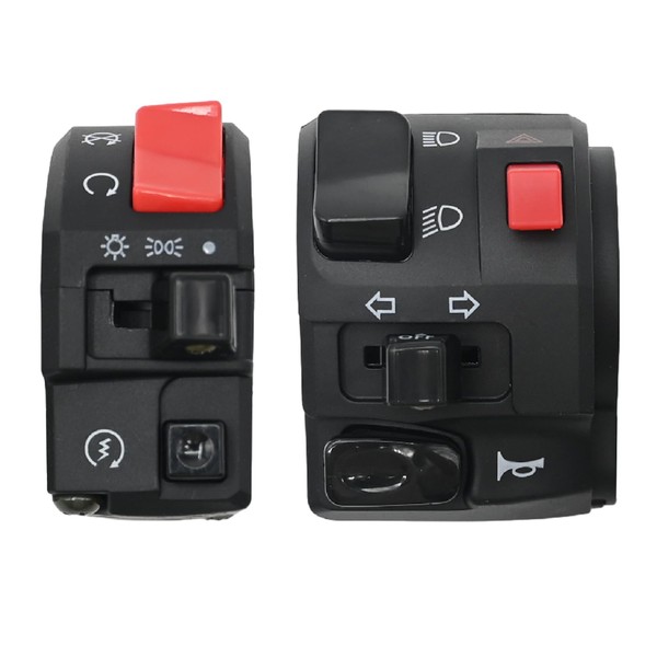 Ollanoos Motorcycle Switch 22 Mm Handlebar Control Switch Universal Motorcycle