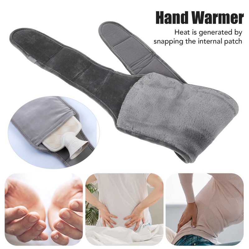 Uterus Warming Waist Belt Dark Gray Adjustable Thick Soft Plush