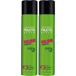 Garnier Garner Fructose Style Volume Anti Humidity Hairspray Pack of 2 24 Hour Hold