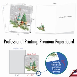 The Best Card Company Vintage Snowmen - 20 Assorted Boxed Merry Christmas Note Cards with Envelopes (4 x 5.12 Inch) - AM9549XSG-B2x10