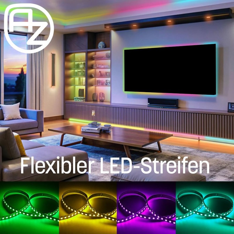 AZDelivery 5M WS2812B 60 LEDs/m 60 Pixels/m LED Strip RGB