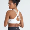 POPSUGAR Sports Bra for Women, Criss-Cross Back Padded Strappy Yoga