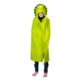 Animal Hooded Blanket Kids 130 x 100 cm - Dino