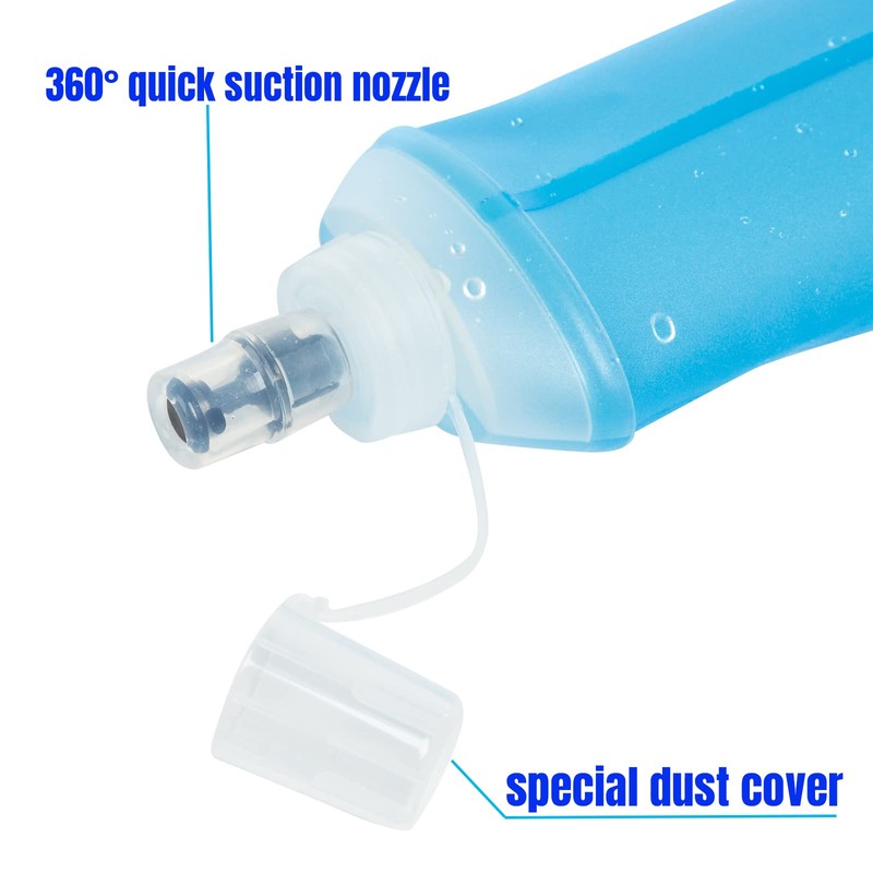 GYGYL 250 ml Soft Flask Running Water Bottles, TPU Collapsible