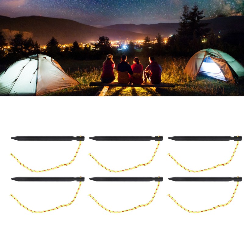 12PCS Tent Stakes Aluminum Alloy Three Edges Lightweight Tent Nail