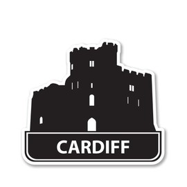 AK Wall Art Cardiff Vinyl Sticker - Car Window Bumper Laptop - Select Size