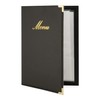Securit Premium Faux Leather A5 Menu Holder - 4 Pages